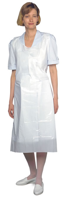 Amg Plastic Apron Multi-Purpose White Individually Wrapped 018-400 — Box of 100 — product image