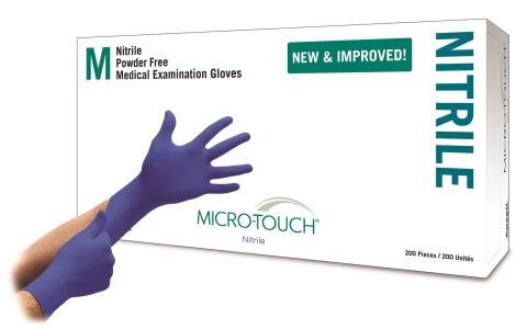 Ansell Micro-Touch Micro-Thin Nitrile Gloves Blue x-Large 2.4mil - Box of 300