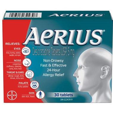 Aerius Allergy Relief, Desloratadine 5mg, Tablets
