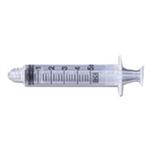Becton Dickinson Syringe General Use 5 mL Luer-Lock Tip Graduated Sterile Latex-Free Disposable 309646 — Box of 125 — product image