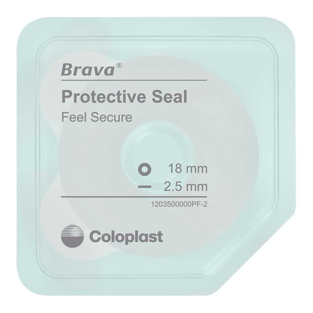 Coloplast Brava Wide Adhesive Protective Rings 18mm Id 57mm Od 2.5mm Thick 12036 — Box of 10 — product image