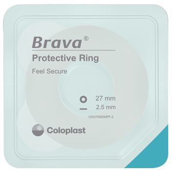 Coloplast Brava Wide Adhesive Protective Rings 34mm Id 64mm Od 4.2mm Thick 12049 — Box of 10 — product image