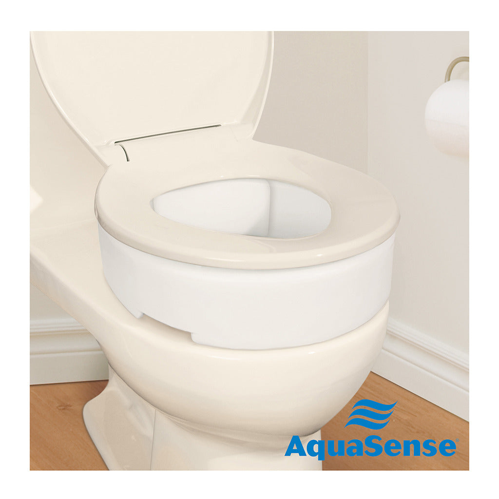 Drive Medical Aquasense Standard Toilet Seat Riser With Hinge, 3 1/2" Height, Wt Capacity 300lbs 770-630 — Each — product image