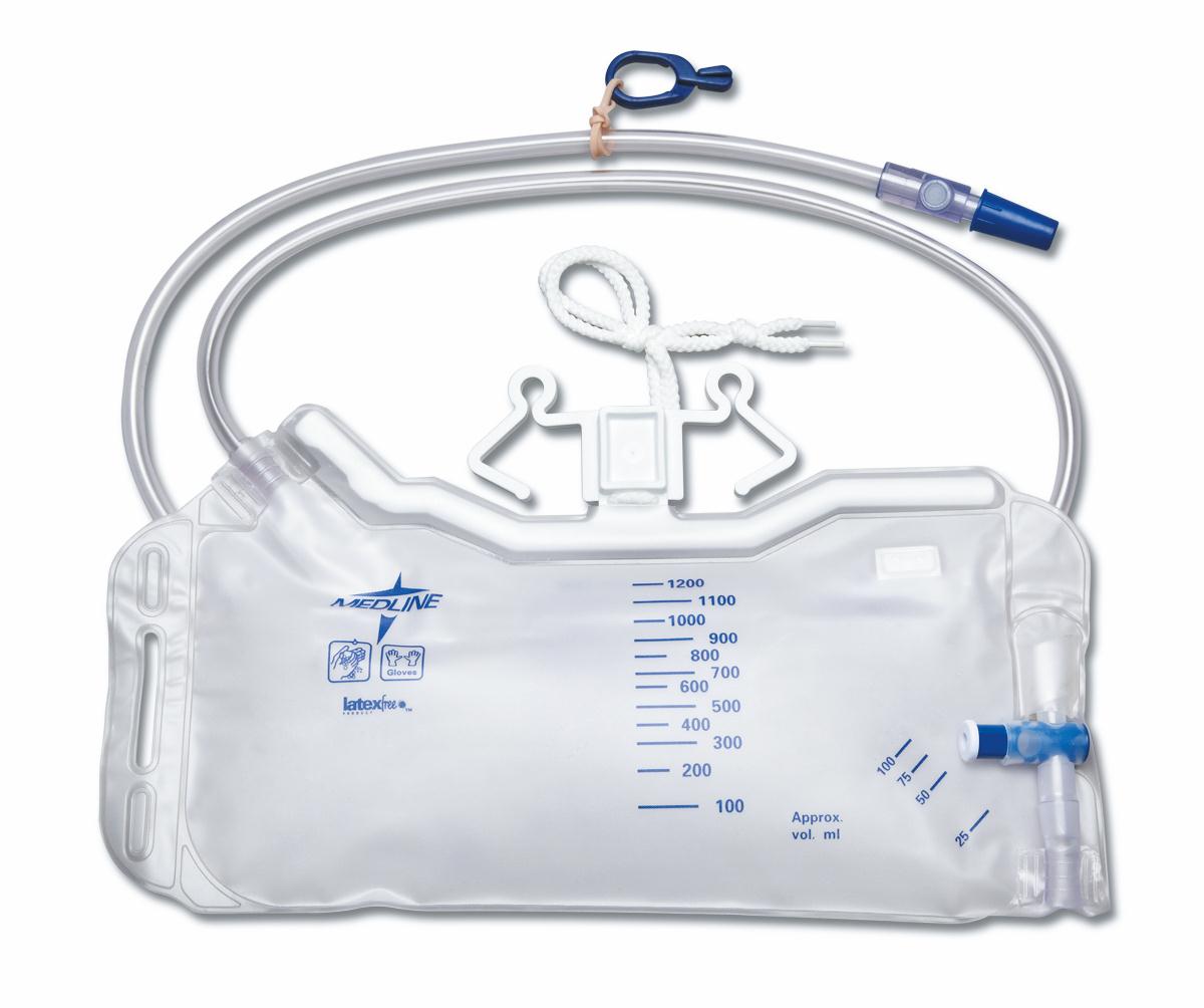 Medline Urinary Drainage Bag, 1200 mL, Latex Free. 15215 — Each — product image
