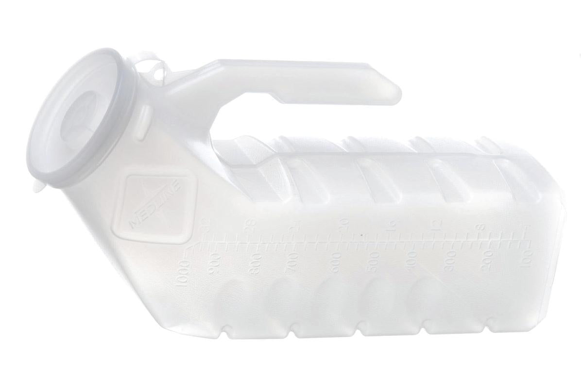 Medline 1/Ea Urinal Male Deluxe With Lid Translucent Plastic, Single User 80235S — — product image