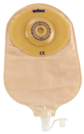 Hollister Premier One Piece Urostomy, Flextend, With Convex, Cut To Fit, Up To 1in (25mm), Beige. 84394 — Box of 5 — product image
