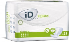 Id (21/Pkg) Id Form Super Shaped Pads, 2 Piece System, Size 2, 2900 mL Absorbency 5310275210 — Case of 6 — product image