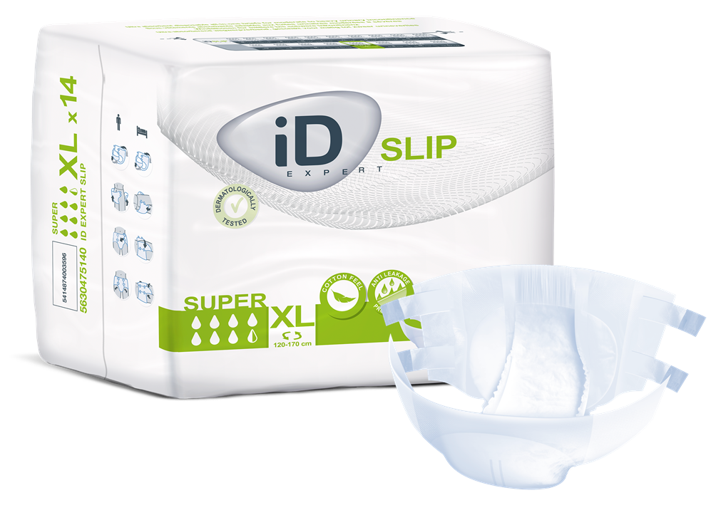 Id (14/Pkg) Id Slip Super, x-Large, (47"-67"), 4100 mL Absorbency. - Case of 4