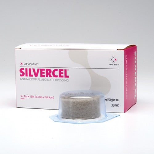 Solventum Silvercel Hydro-Alginate Antimicrobial Dressing With Silver (2.5 X 30.5)cm Rope CAD230 — Box of 5 — product image