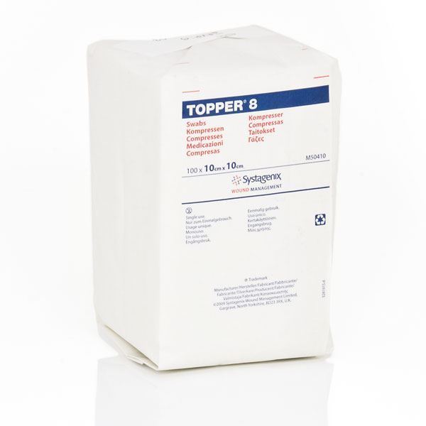 Solventum Bx\100 Topper 8 Swabs (4 Ply, Non-Sterile) 10cm X 10cm M50410 — — product image