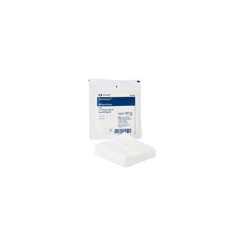 Covidien / Medtronic Dermacea Non-Sterile Non-Woven 4x4 Gauze 4ply Sponge 441402 — Bag of 200 — product image