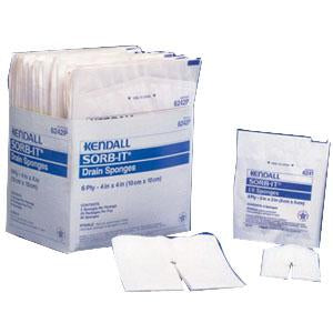Covidien / Medtronic Sorb-It Drain And I.V. Sponges. 6-Ply, 2x2" 6241 — Box of 35 — product image