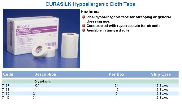 Covidien / Medtronic Curasilk Cloth Tape 3" X 10yrds 7140C — Each — product image