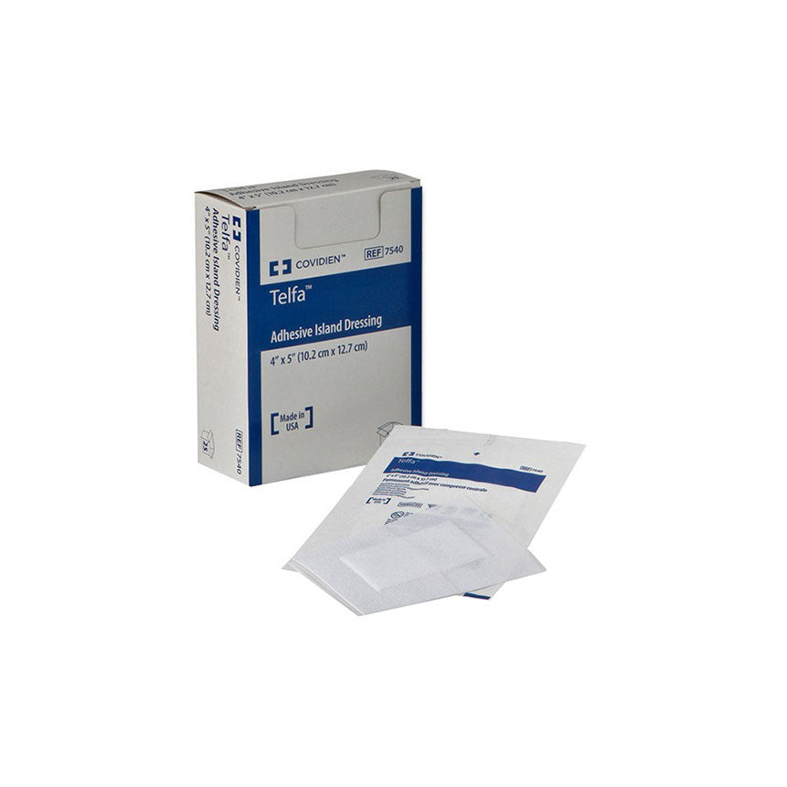 Covidien / Medtronic Telfa Island Dressing,Adhesive ,Sterile (3.75" X 2" ) 7539LF — Box of 50 — product image