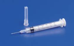 Cardinal Health Monoject Rigid Pack Needle And Syringe 3 mL 25g X 1" Tri-Beveled Anti-Coring Graduated Sterile 8881513538 — Box of 100 — product image