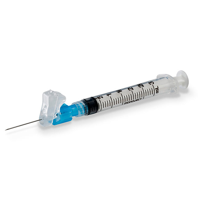 Covidien / Medtronic Monoject Magellan Safety Needle 1 mL Syringe With 25g X 5/8in Needle 8881811558 — Box of 50 — product image