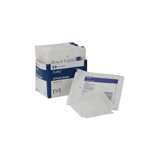 Covidien / Medtronic Curity Gauze Sponge All-Purpose Non-Woven ,4ply Non Sterile 4in X 4in 9024 — Pack of 200 — product image