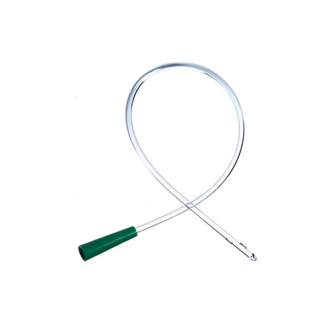 Med Rx Clear Plastic Urethral Intermittent Catheter 14 Fr 16in With Connector 2 Eyes 60-5014 — Box of 100 — product image