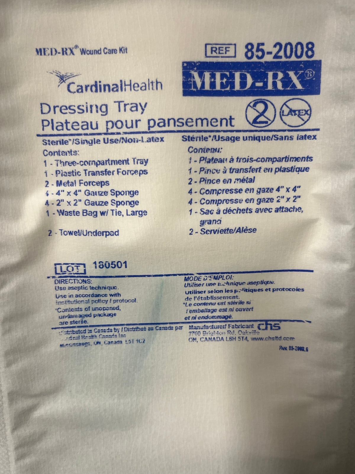 Med Rx Dressing Tray 85-2008 — Each — product image