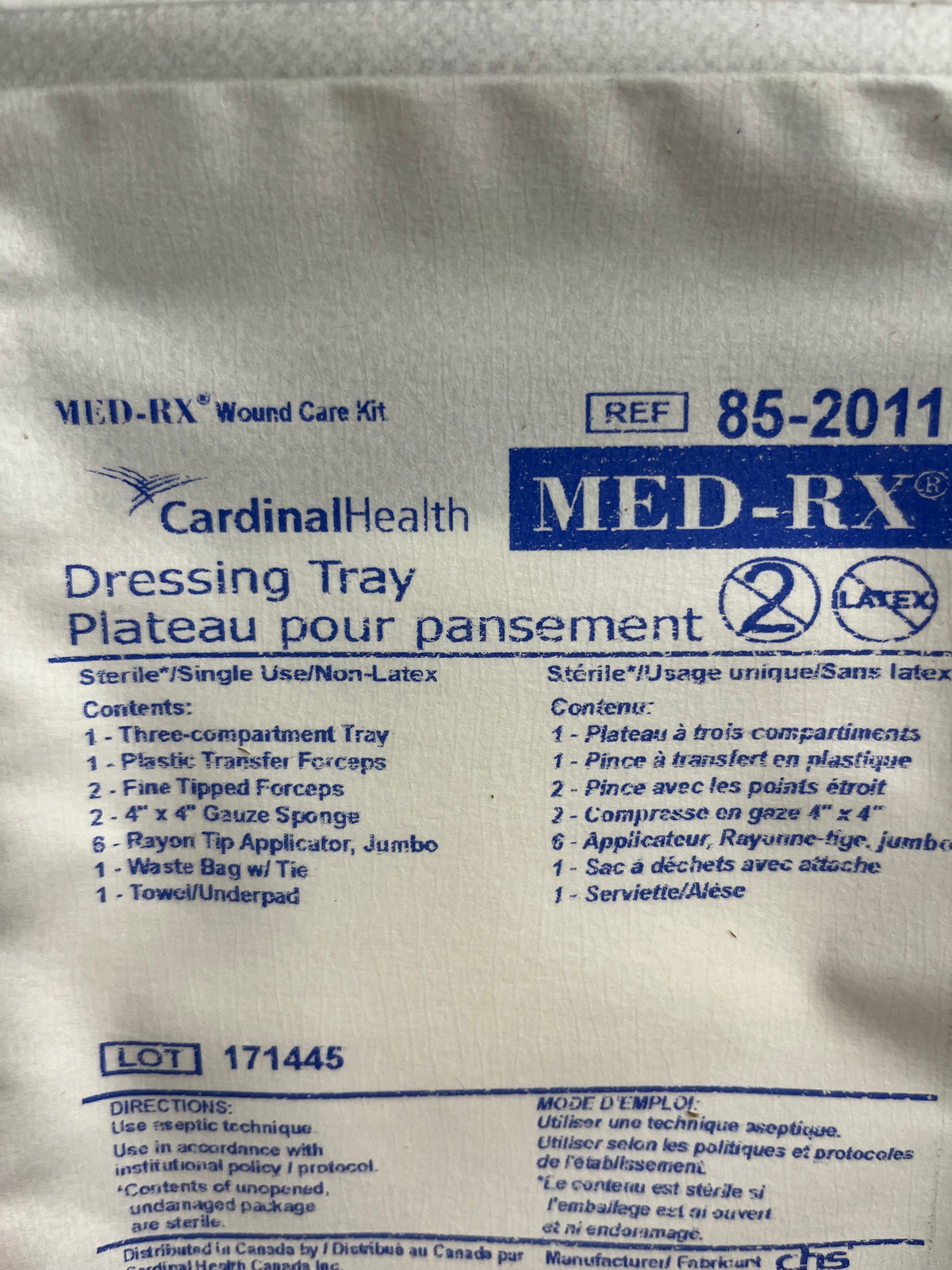 Med Rx Dressing Tray 85-2011 — Each — product image