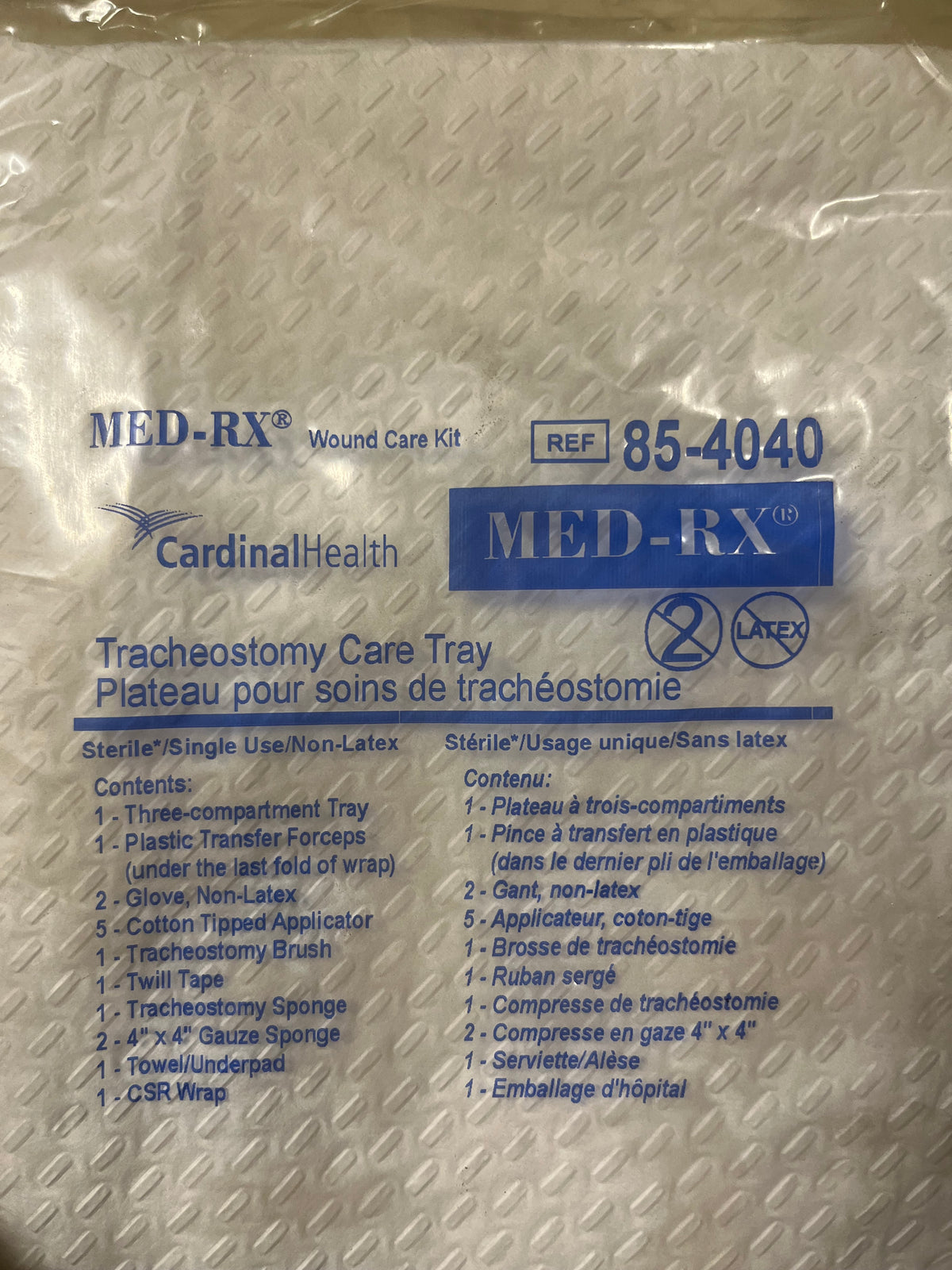Med Rx Trach Care Tray, Sterile, Latex-Free 85-4040 — Each — product image