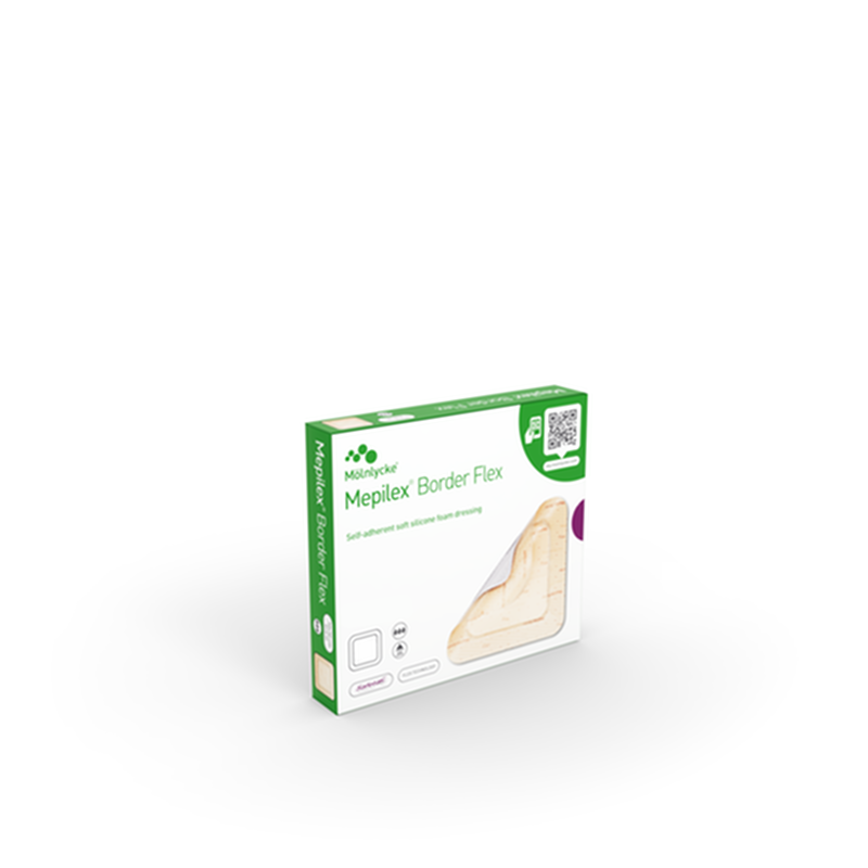 Molnlycke Mepilex Border Flex 15x15cm (6 X6") 595411 — Box of 10 — product image