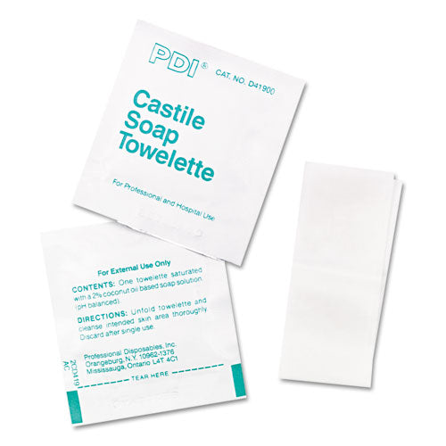 Professional Disposible Castile Soap Towelette D41900 — Box of 100 — product image