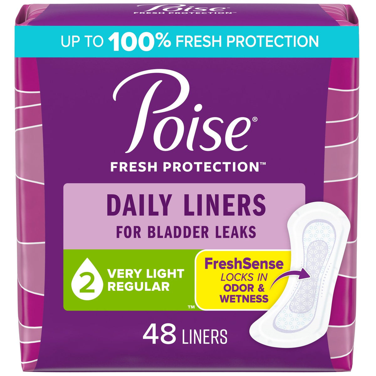 Kimberly Clark Poise Original Very Light Regular Liners Regular 51511 — Package of 48 — product image