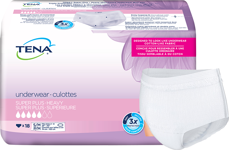 Tena Cs/4pkg (18/Pkg) Tena Women Protective Underwear, Small/Medium 29in X 40in 54285 — — product image