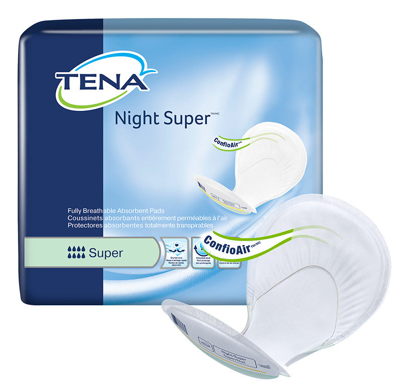 Tena Cs/2pkg (24/Pkg) Tena Night Super Pads With Wetness Indicator, Green 62718 — — product image