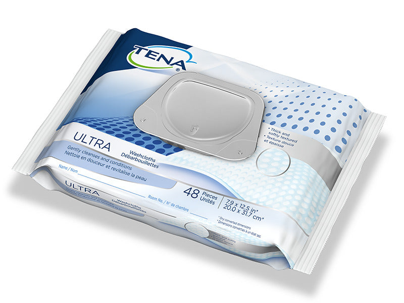 Tena Tena Ultra Pre-Moistened Washcloths, Alcohol-Free 65720 — Package of 48 — product image