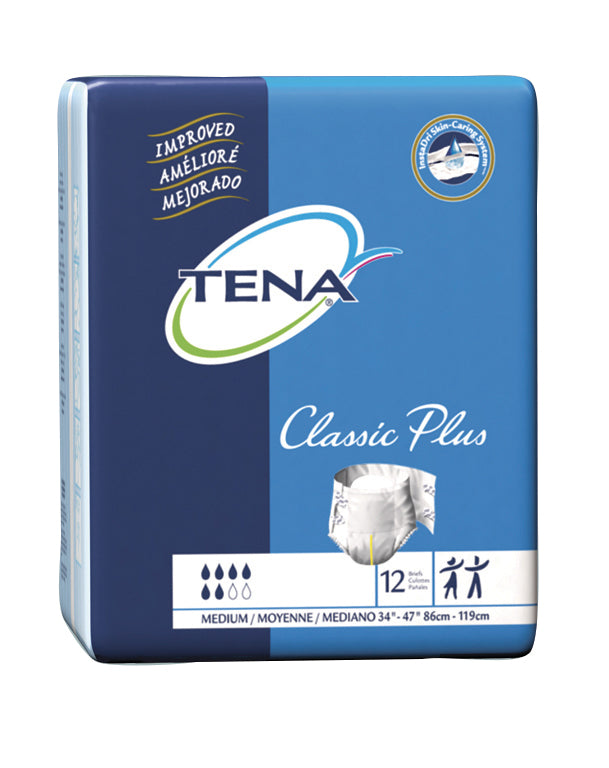 Tena Cs/8pkg (12/Pkg) Tena Classic Plus Brief, Medium Size 34in-47in 67713 — — product image