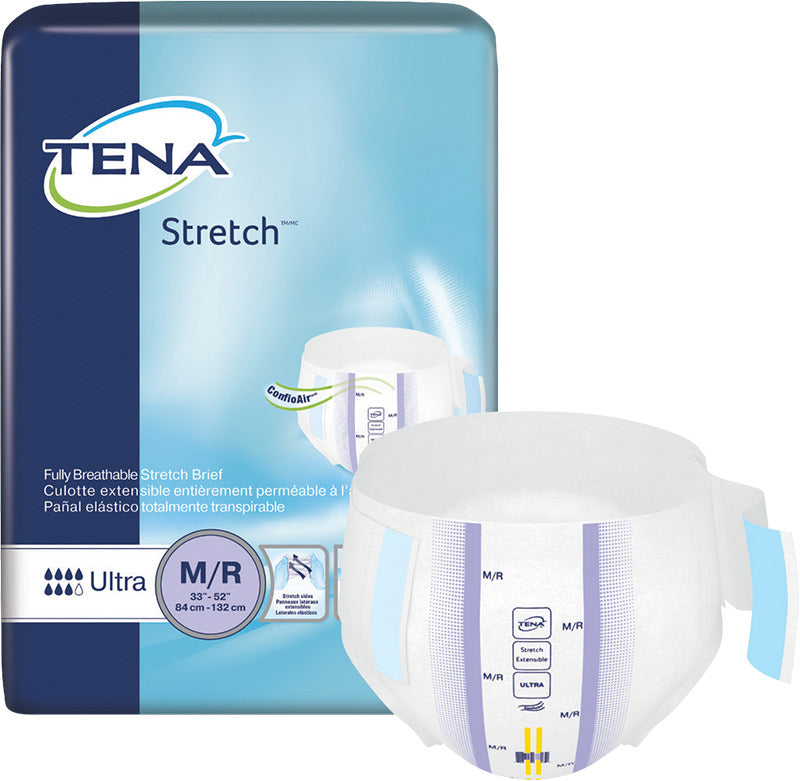 Tena Cs/2pkg (36/Pkg) Tena Stretch Ultra Brief, Medium/Regular Size 33in-52in 67802 — — product image