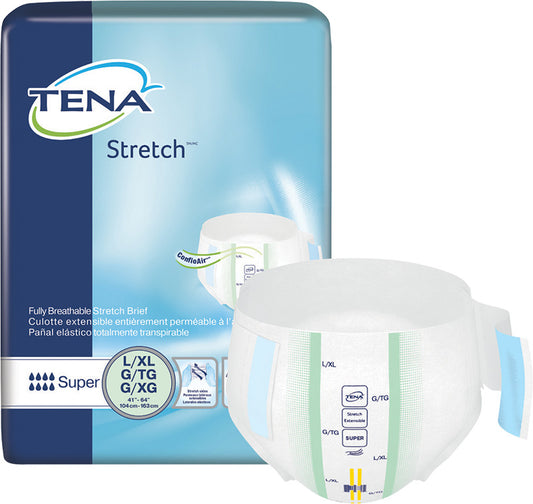 Tena Cs/2pkg (28/Pkg) Tena Proskin Stretch Super Brief, Large/x-Large Size 41in-64in