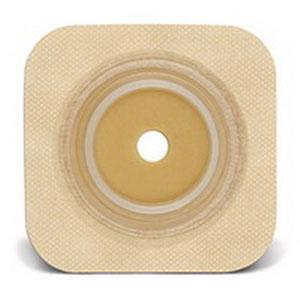 Convatec Natura Durahesive Flex Barrier,Flange 4x4" 1-3/4"Tan 413166 — Box of 10 — product image