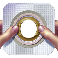 Convatec Natura Moldable Durahesive, Flange 2 1/4in (57mm), Cut-To-Fit 1/2in (13mm) - 7/8in (22mm) 421039 — Box of 10 — product image