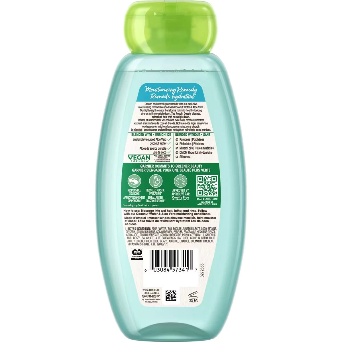 Garnier Whole Blends Coconut Water & Aloe Vera Shampoo product detail