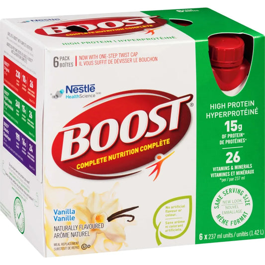 Boost High Protein Vanilla Meal Replacement Drink, 6 × 237 ml product detail