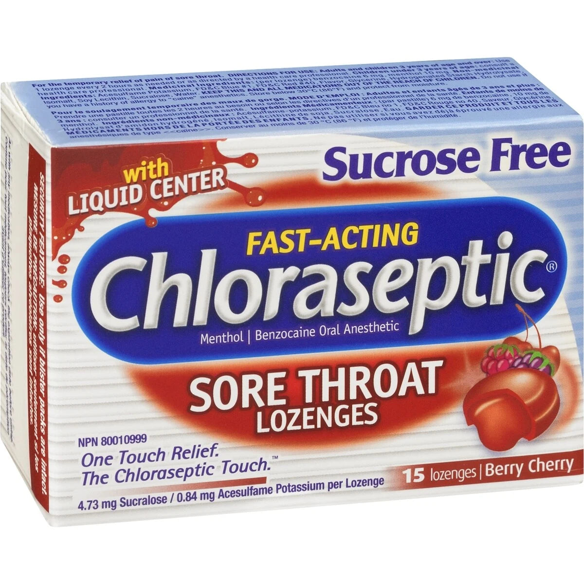 Chloraseptic Sore Throat Lozenges Sucrose Free Berry Cherry product detail