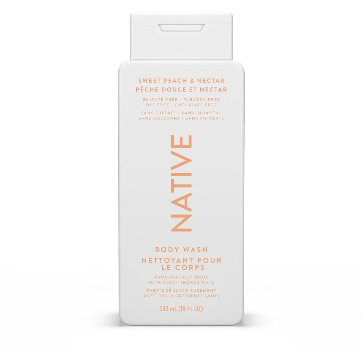 Native Natural Body Wash, Sweet Peach & Nectar, Sulfate Free, Paraben Free product detail