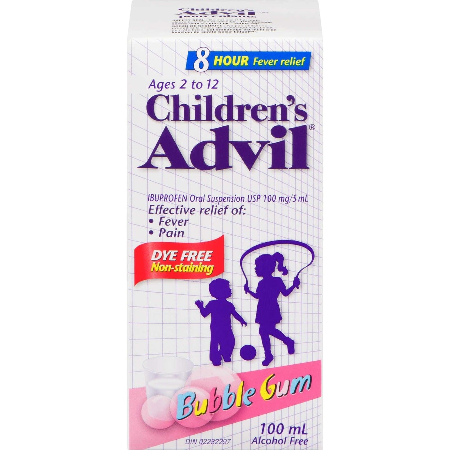 Children's advil bubble gum