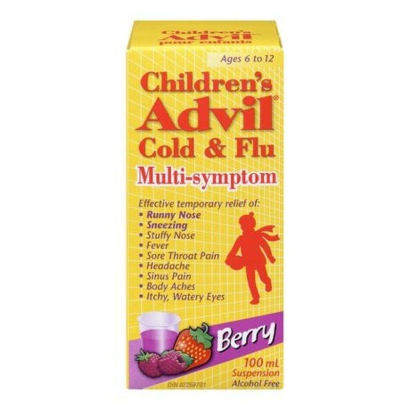 Children's Advil Cold & Flu Multi-Symptom Berry 100ml
