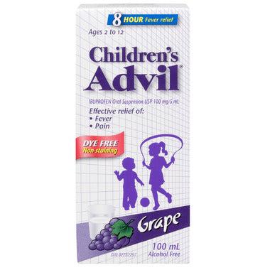 Children's Advil Dye-Free Grape flavour 100ml