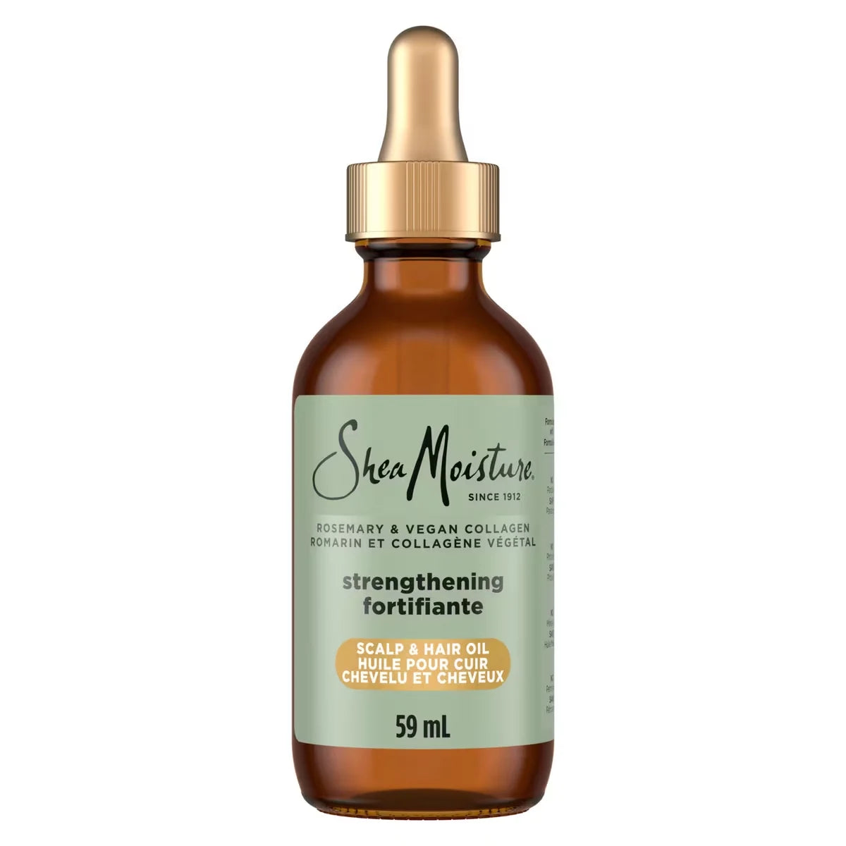 Shea Moisture SheaMoisture Strengthening Scalp & Hair Oil with Rosemary & Vegan Collagen & ScalpBoost Technology to front package