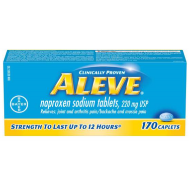 Aleve pain reliever 170 caplets