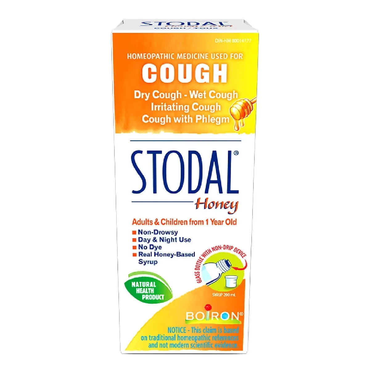 Boiron Stodal Honey for Dry Cough or Wet Cough front package
