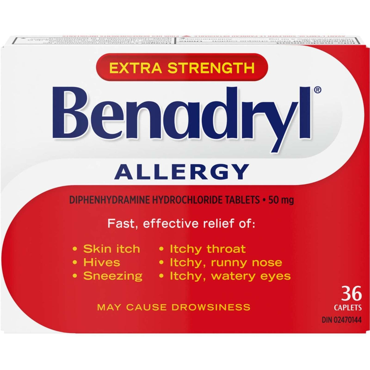 Benadryl allergy 36 caplets