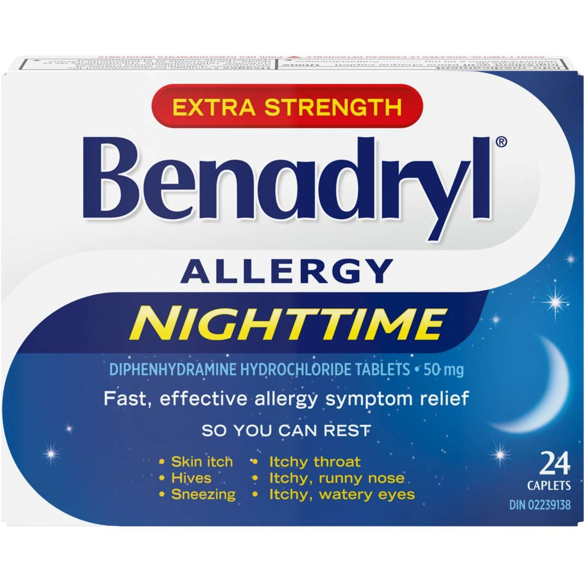 Benadryl allergy nighttime 24 caplets