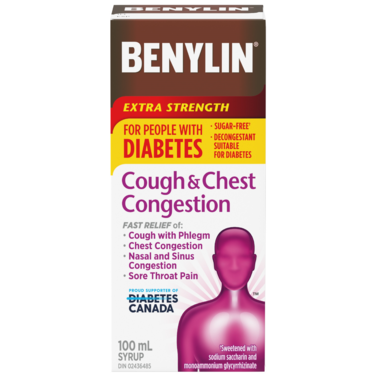 Benylin Extra Fort Toux et Congestion pour Diabétiques 100 ml