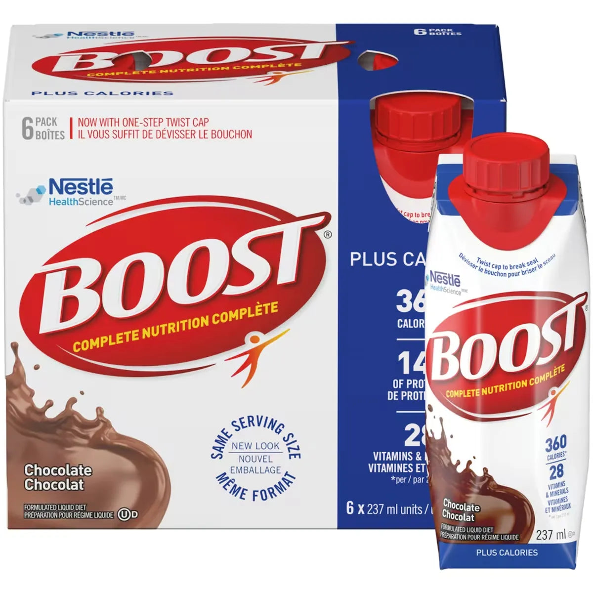 Boost PLUS Calories Chocolate Formulated Liquid Diet Drink, 6 x 237ml product detail
